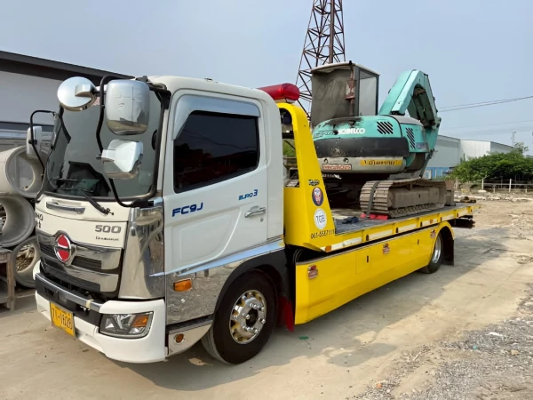 บริการรับขนย้าย ยกรถตัก Backhoe ไปอู่ซ่อมในเมือง @เมืองสมุทรสงคราม สมุทรสงคราม